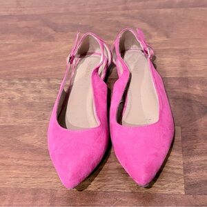 Old Navy Faux Suede Slingback Pointed Toe Flats - Size 8